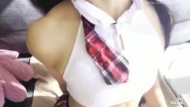 青春Jk美眉 身材苗条深喉吃鸡 被大鸡吧插了蝴蝶小穴再爆菊花 内射一屁穴精液咕咕流出